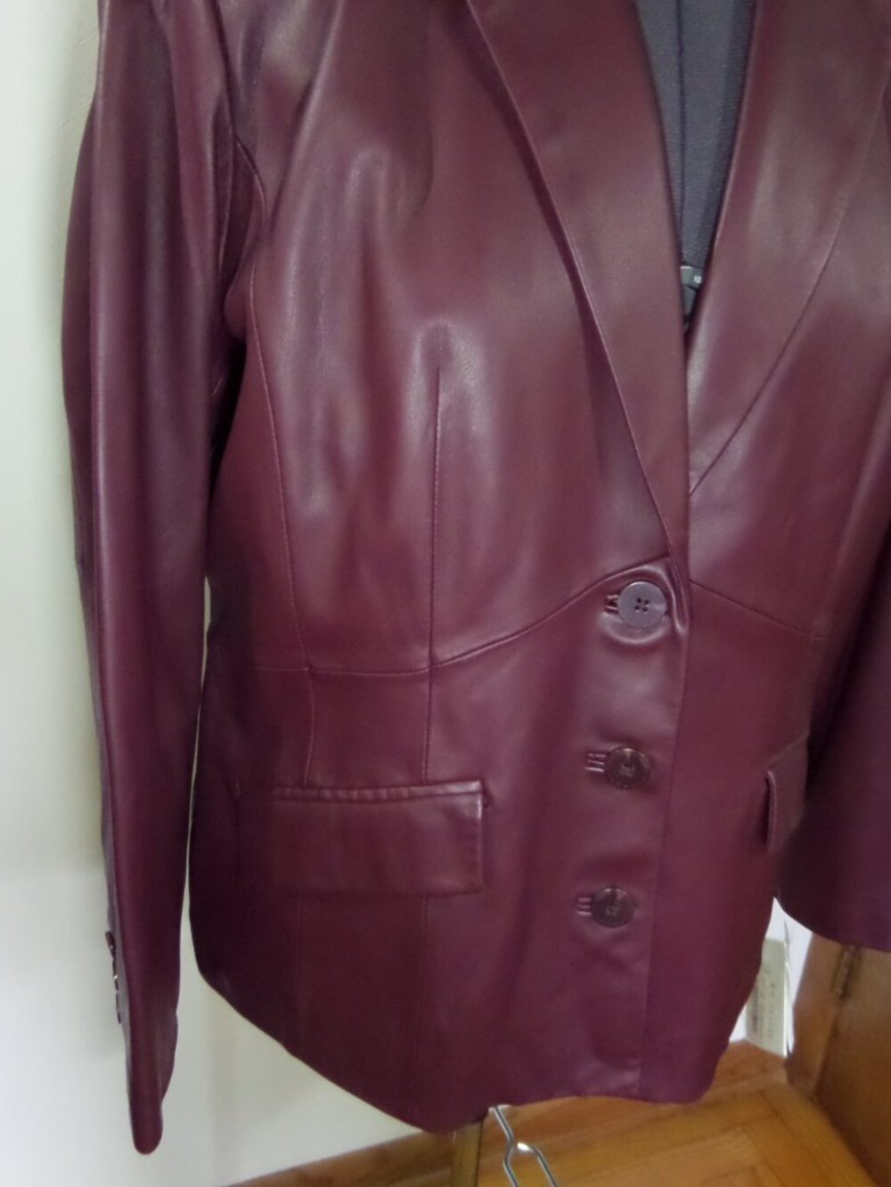 Preston & York Women's Burgundy  Color Soft Leather Jacket  SZ  XL NWT - Picture 2 of 9